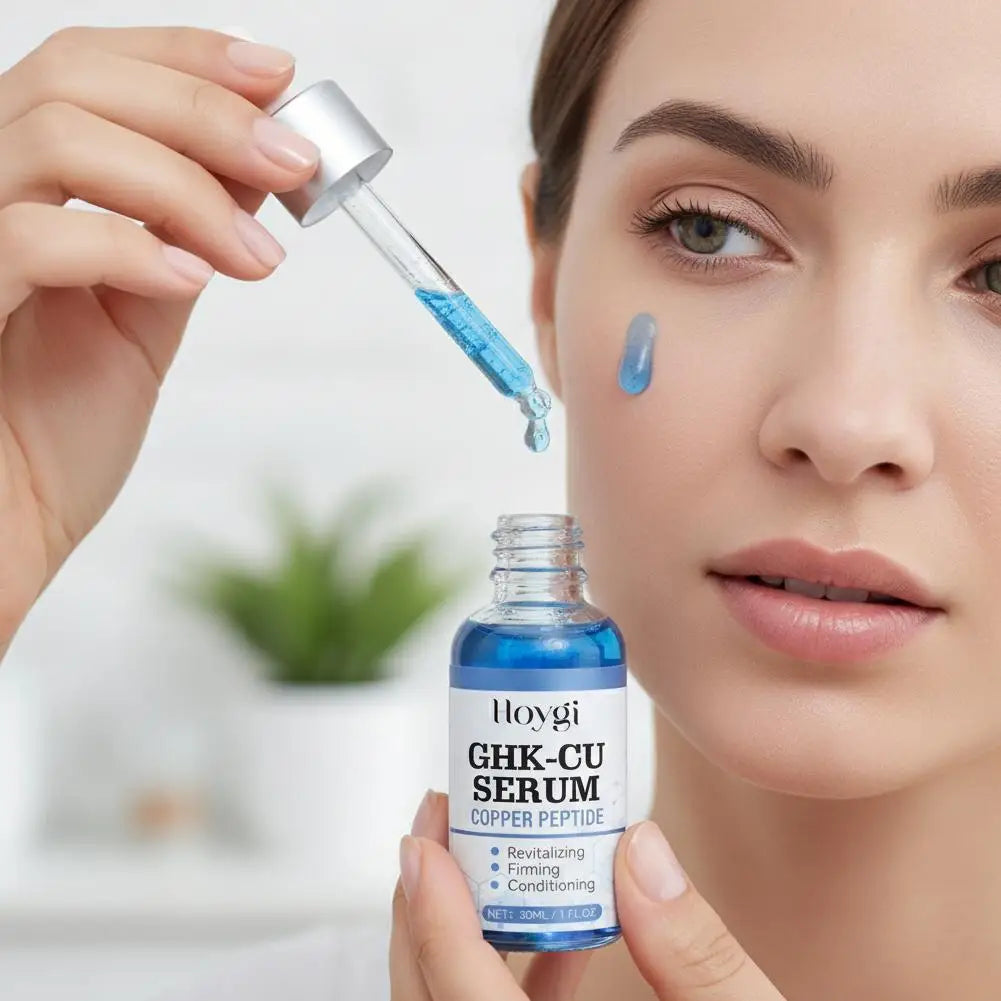 30ML GHK-Cu Peptide Serum Non-Greasy for Repair Brighten Skin Tone, Copper Peptide Facial Serum Deep Moisturizing Firming Skin Oasis Select