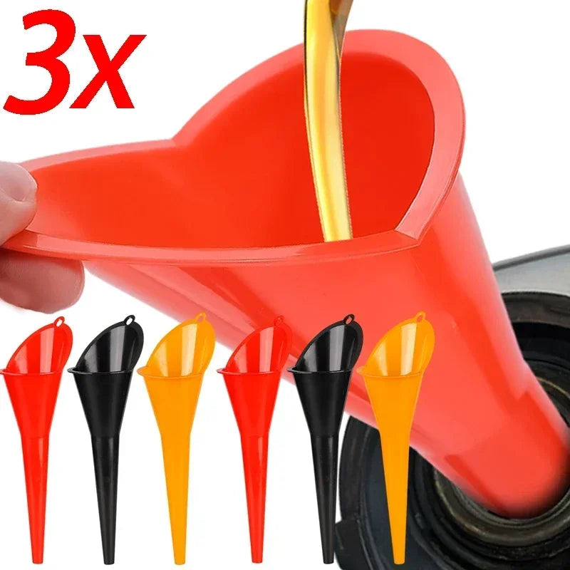 Long Stem Plastic Oil Funnel - Anti-Splash Design for Car & Motorcycle - Durable & Leak-Resistant Refueling Tool Oasis Select