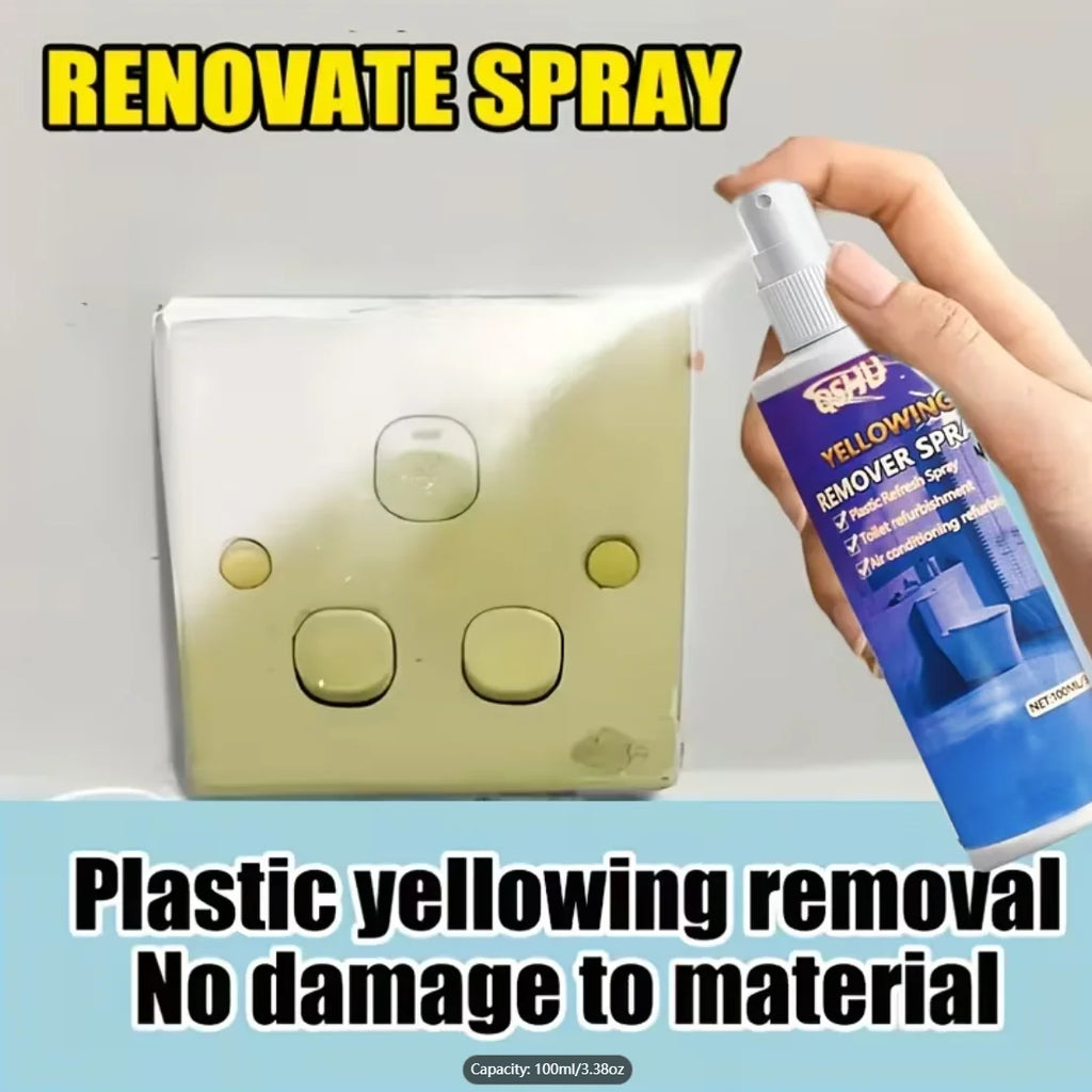 100ML Plastic Yellowing Remover Spray, for Air Conditioner & Toilet, Removes Stains Oasis Select