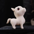 Jade Yellow Porcelain Tea Pet Ornament Horse Zodiac Lucky Charm Cute Horse Tea Paly Чаепитие Oasis Select Success at Once