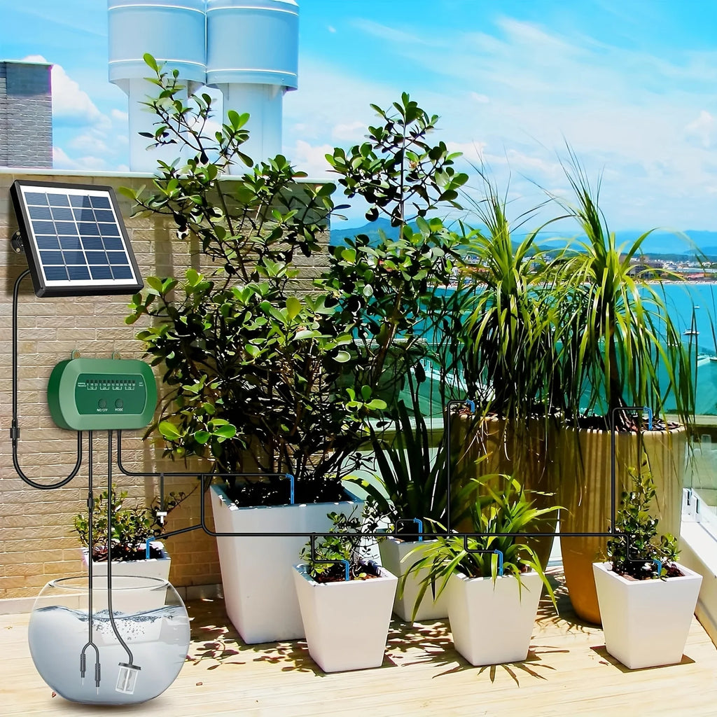 Solar Irrigation System For Garden Houses Drip Irrigation Kit For Potted Plants, Automatic Watering System For Balconies Oasis Select