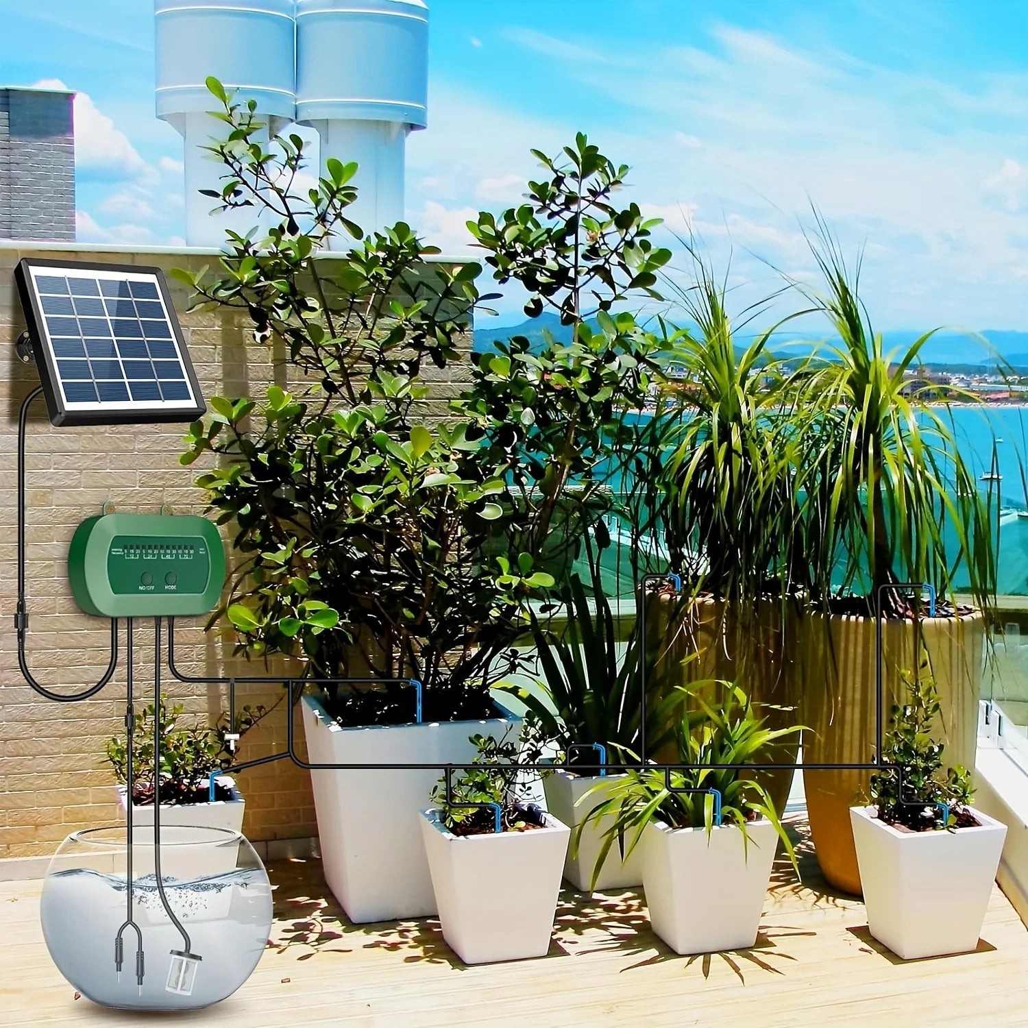 Solar Irrigation System For Garden Houses Drip Irrigation Kit For Potted Plants, Automatic Watering System For Balconies Oasis Select
