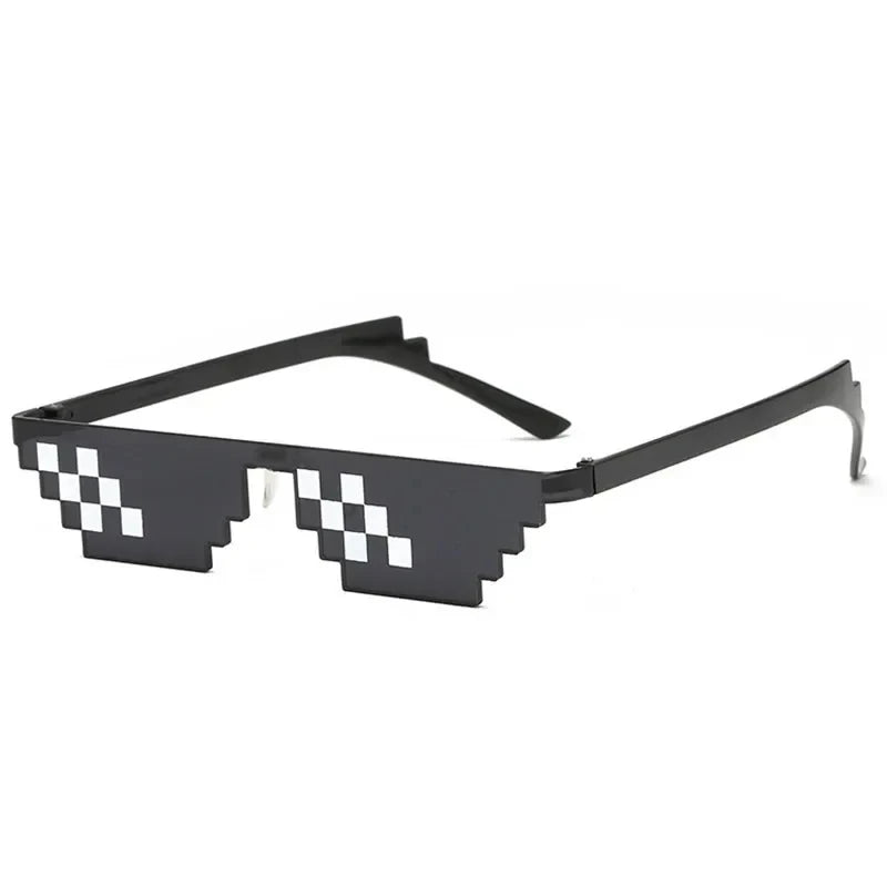 1/2/3pcs Mosaic Funny Party Glasses Festival Party Photo Props Anime Pixel Glasses Pixelated-Meme Decor Favor Funny Creative Oasis Select