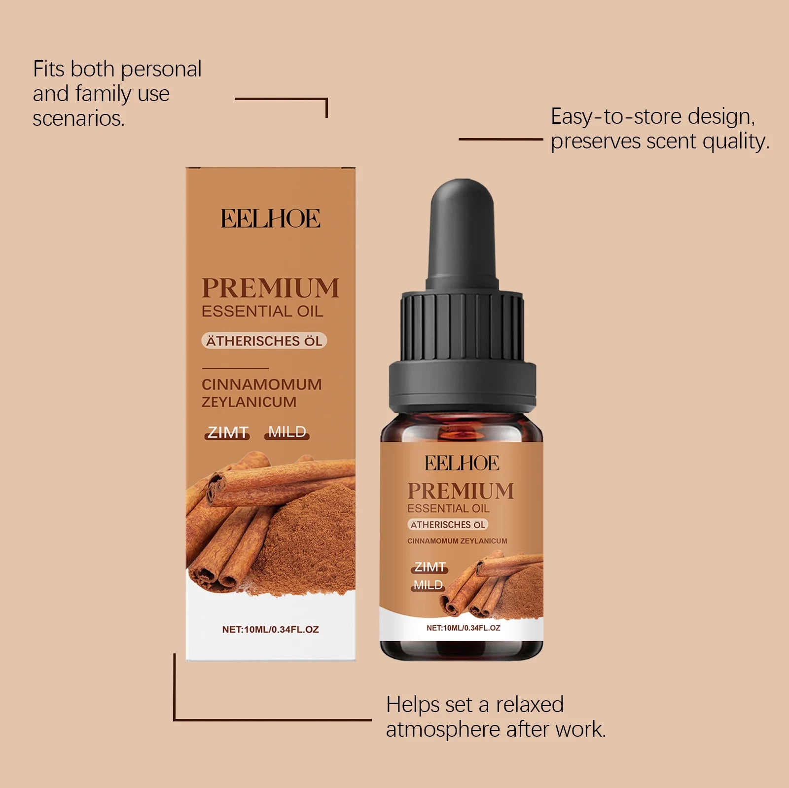 Cinnamon Aromatherapy Essential Oil – Hydrating Skin & Body Care