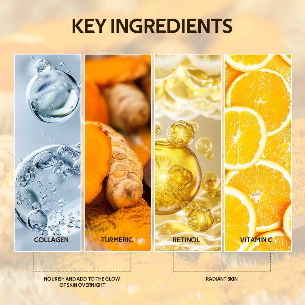 75ml Kojic Acid Turmeric Overnight Wrapping Peel Off Mask 8 Hours Hydrolyzed Nourishes Moisturizing Sleeping Collagen Mask Skin Oasis Select