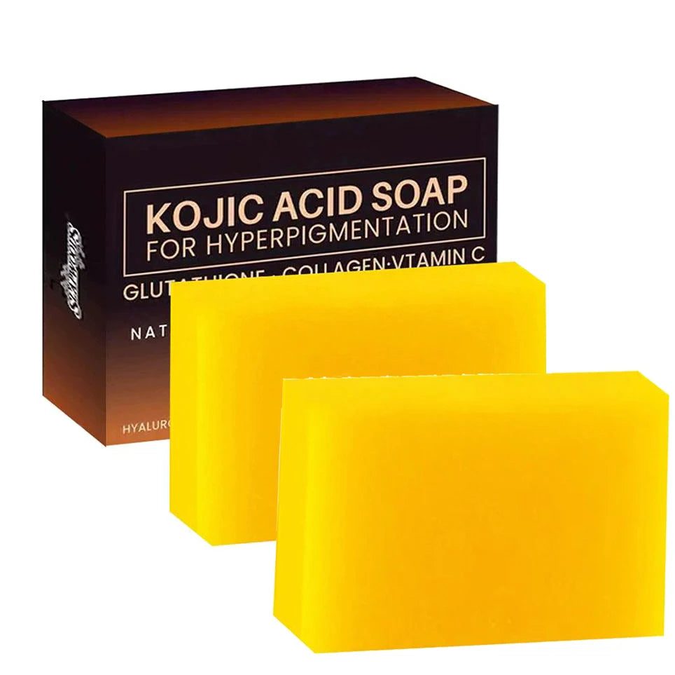 1/2Pack Kojic Acid Soap Handmade Soap Bar with Vitamin C, Retinol & Collagen, Skin Care Cleansing Dark Spot for Body & Face Wash Oasis Select 100g X2