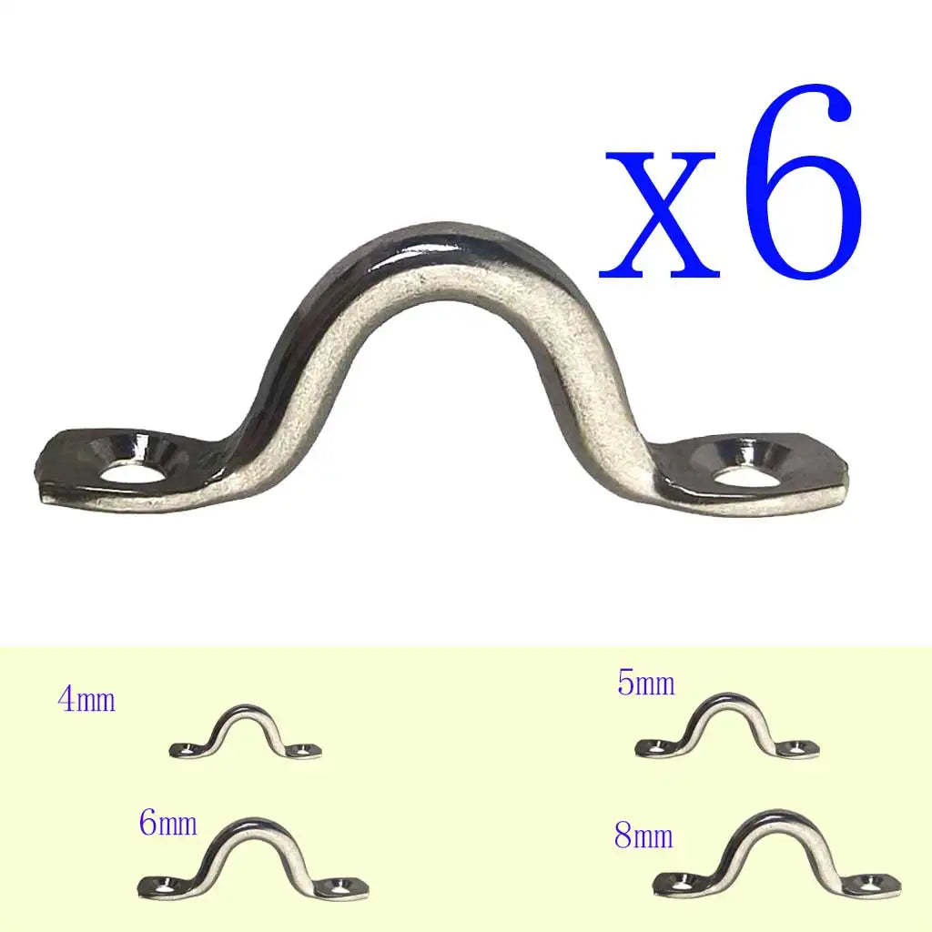 Stainless Steel Ceiling Hooks Wall Mount U-Hook for Heavy-Duty Rigging Hanging Marine Boat Fender Hook Wire Eye Strap Oasis Select 8MM
