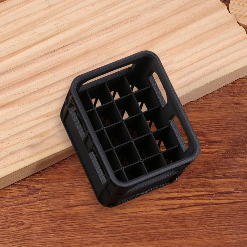 3D Printed Battery Storage Box DIY Beer Crate No. 5 AA No. 7 AAA Battery Stackable Storage Basket Oasis Select black 20pcs AAA