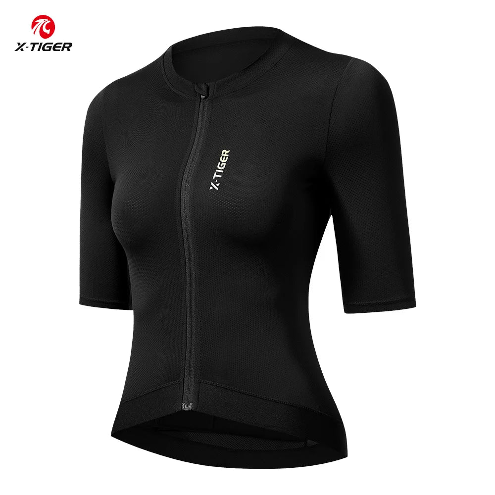 X-TIGER Cycling Jersey Women Breathable Quick-Drying Bicycle Short Sleeve With Pockets Mountain Bike Shirts Cycling Clothing Oasis Select