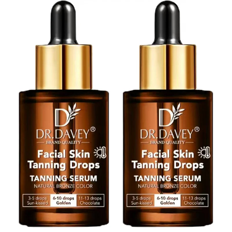 DR.DAVEY Sunless Tanning Serum 2×30ml | Bronzing & Moisturizing