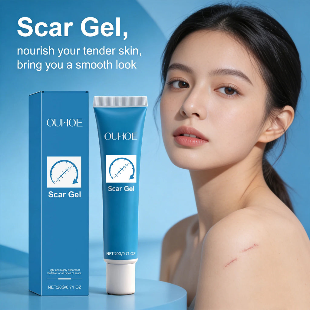 Ouhoe Scar Gel Scar Repair Cream Fade-Out Scald Scar Skin Wound Cream Stretch Marks Acne Marks Repair Gel Skin Care Products Oasis Select