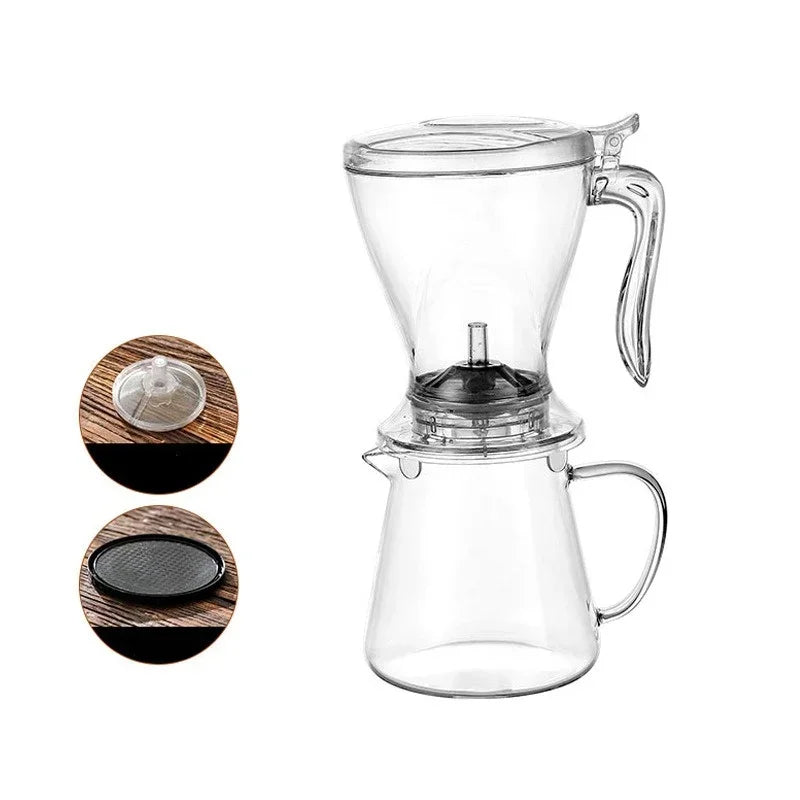 1Set Coffee Filter Soak Hand Brewing Coffee Set Smart Cup Filter Brewing Pot Coffee Maker Drinkwareespr Espresso Accessories Oasis Select White-Cup