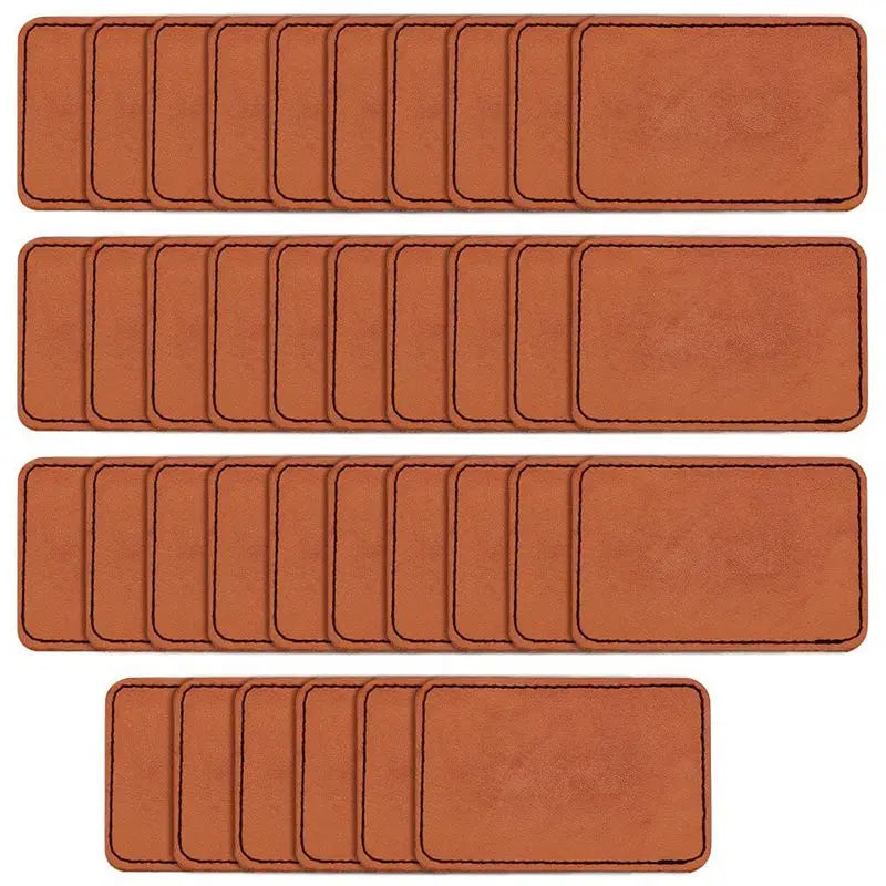 LIKE WISH 40Pcs 2X3inch Brown Hat Patches For Hats Jackets Backpacks DIY Repairing Knitting Sewing Oasis Select Brown
