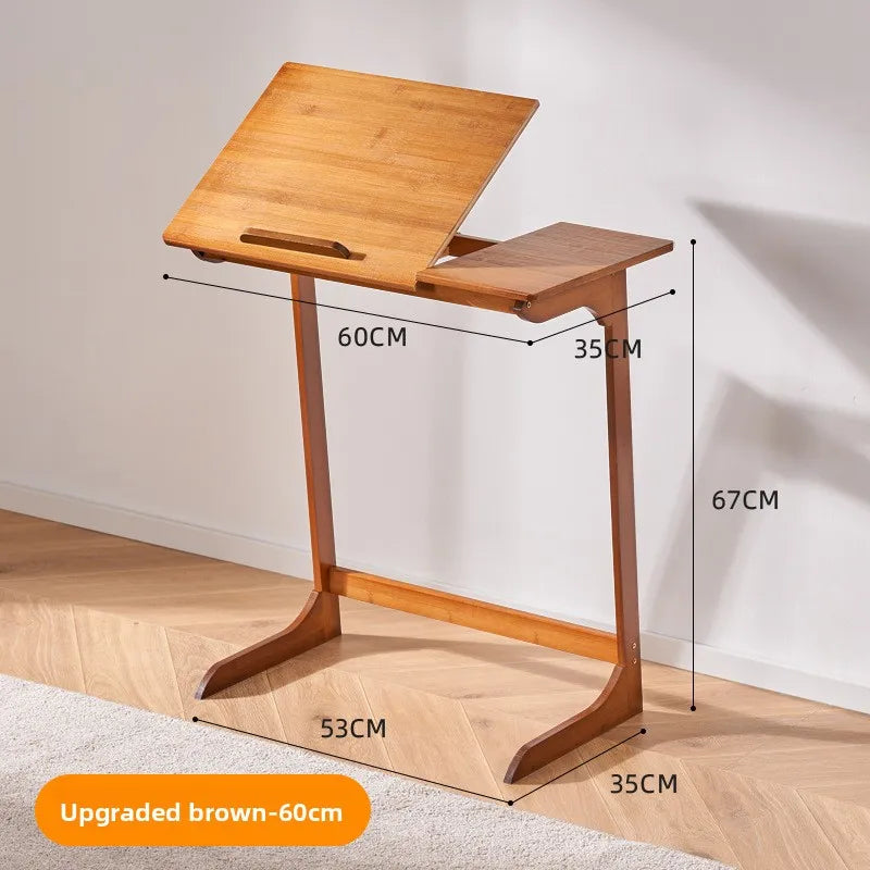Side table small coffee table bedroom bedside table sofa side table small apartment lazy square tea table Japanese corner table Oasis Select Upgrade brown 60