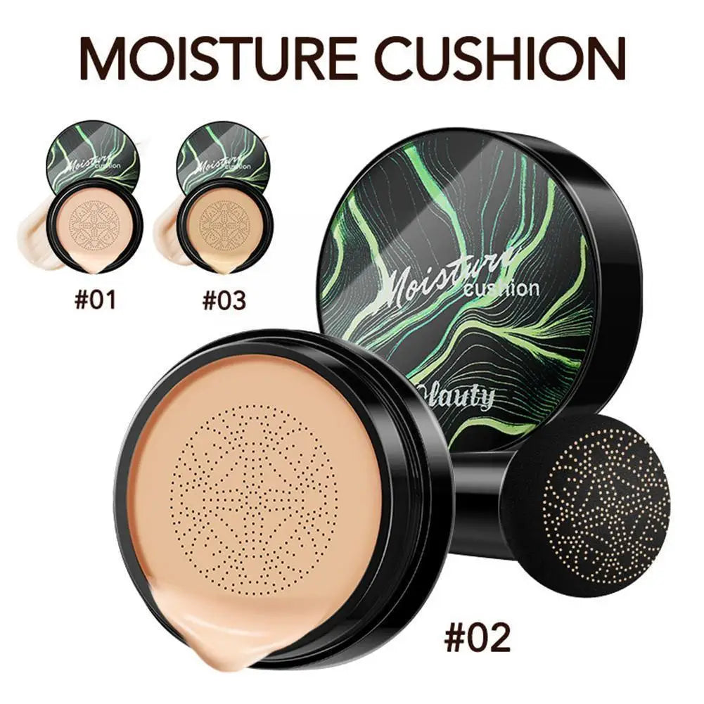BB CC Cream Face Foundation Concealer Cushion Mushroom Base Waterproof Brighten Makeup Brightening Tone Cosmetics Make up Oasis Select