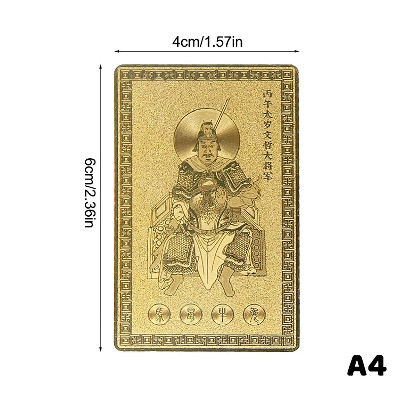 2026 Tai Sui Amulet Card Horse Year Feng Shui Good Luck Card Bring Wealth & Prosperity & Happiness Home Or Office Decor Oasis Select A4