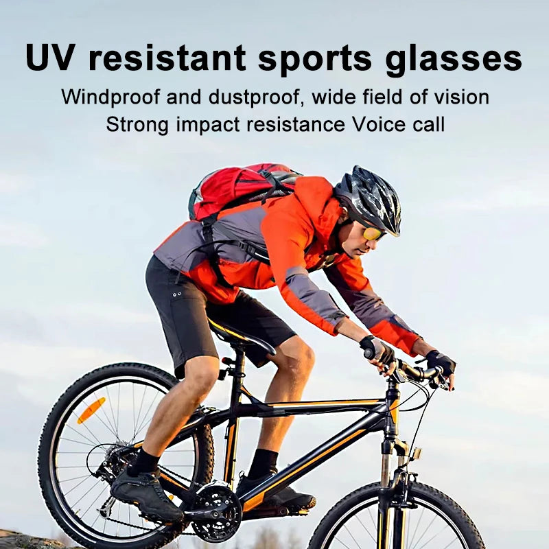 New Outdoors Men Women Fashion Sunglasses Waterproof Blue Tooth 5.3 Earphones Glasses UV Resistant Sports Glasses Voice Calls Oasis Select
