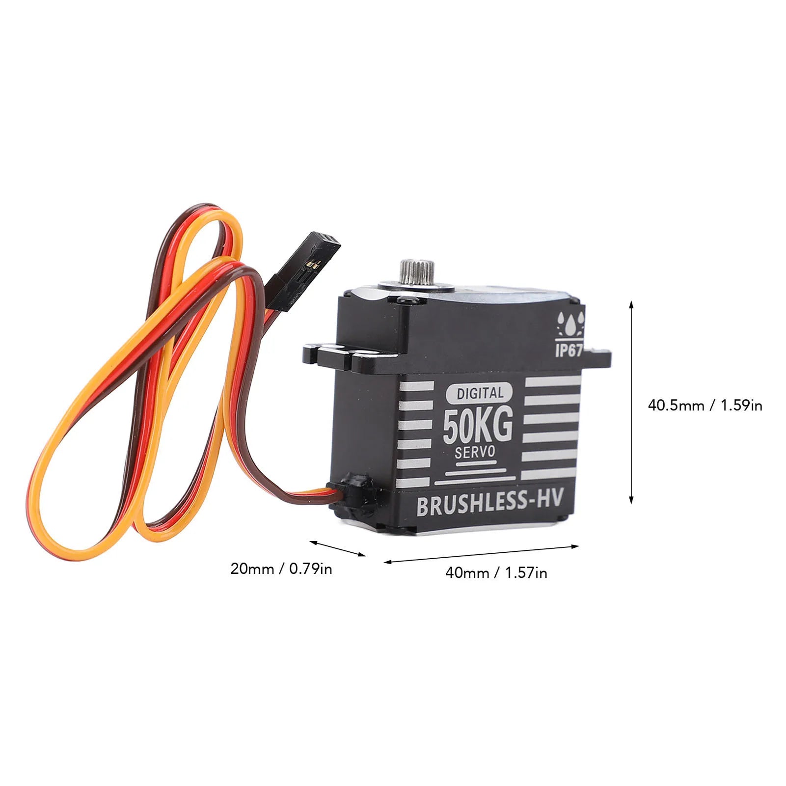Brushless Servo 50KG Full Metal Water Proof High Torsion 180 Degree Potentiometer Type High Torsion Brushless Servo Oasis Select