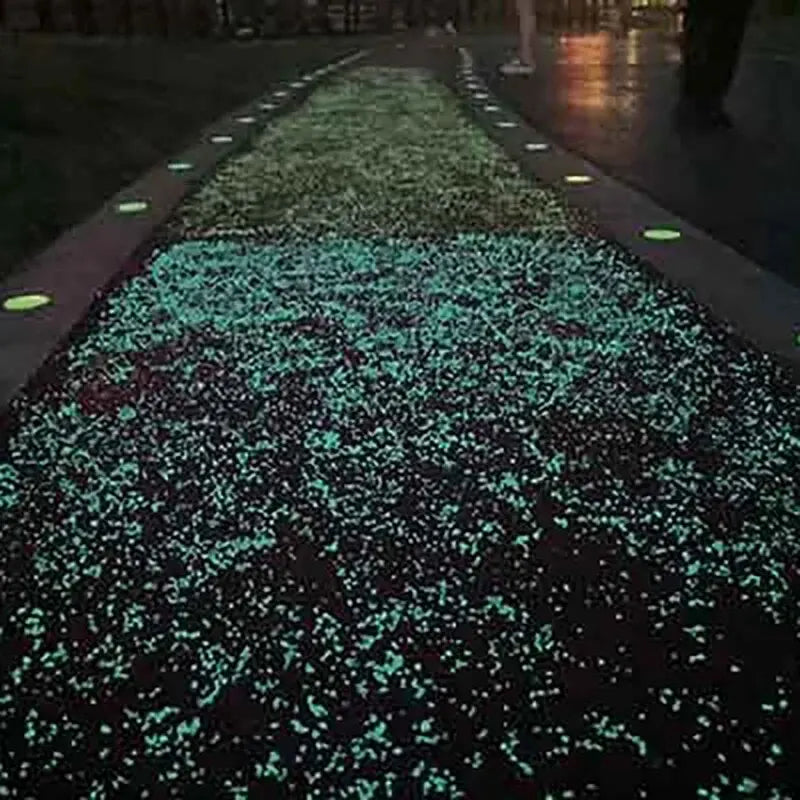 1000pcs Glow in the Dark Pebbles – Garden & Aquarium Decor Decorative Glow Pebbles Oasis Select
