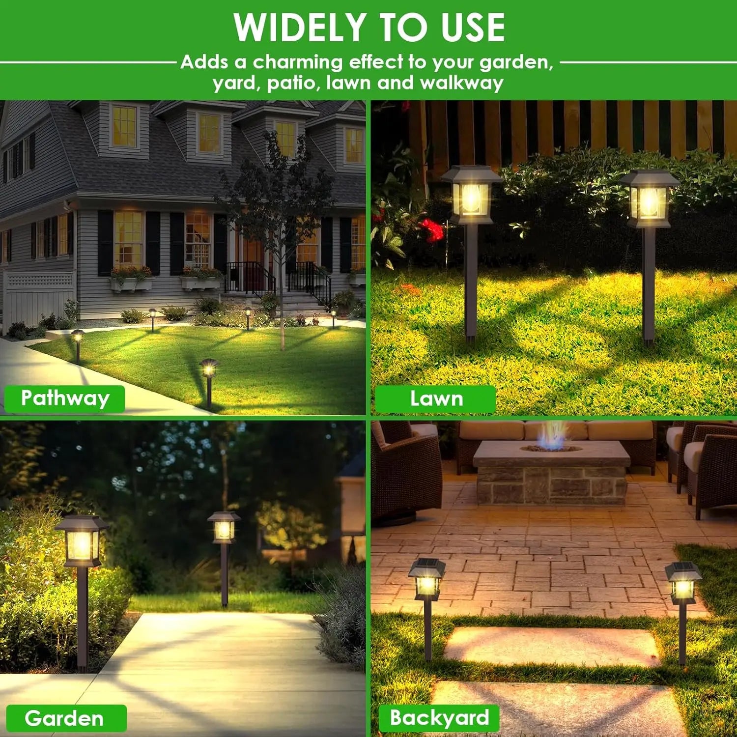 2-8PCS Outdoor Solar LED Ground Stake Light Lawn Lamp for Garden Villa Courtyard Park Yard Landscape Decorative Lighting Oasis Select