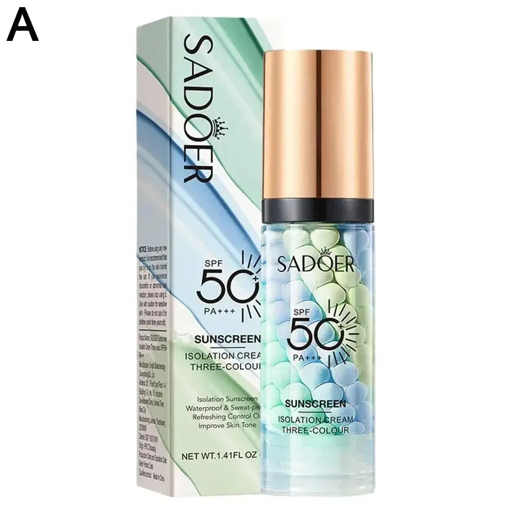 SADOER Three-Color Correction Cream – Primer & Concealer Makeup Primer Cream Oasis Select Isolation Cream