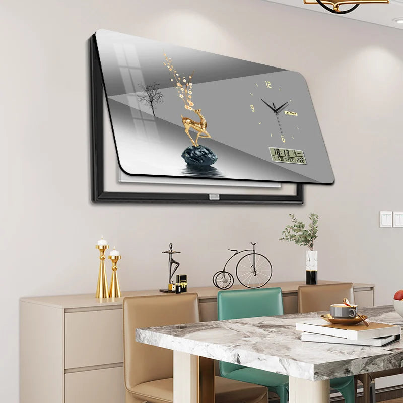 Perpetual Calendar Large Size Electric Meter Box Decorative Picture Wall Clock Distribution Box Block Decorative Wall Clock Oasis Select