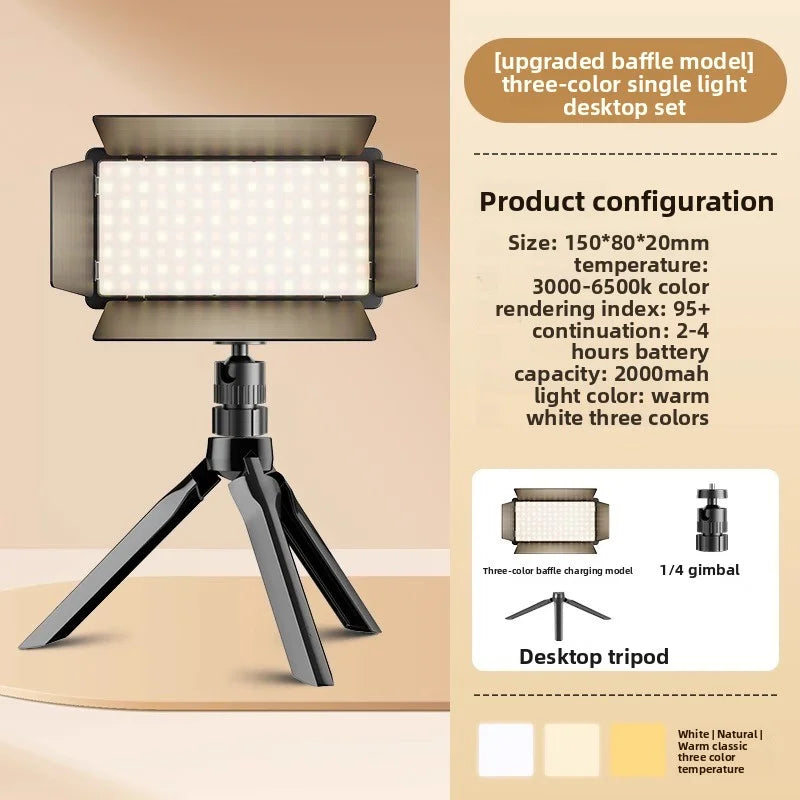 SHINEKNOT Portable LED Fill Light for Photography & Streaming