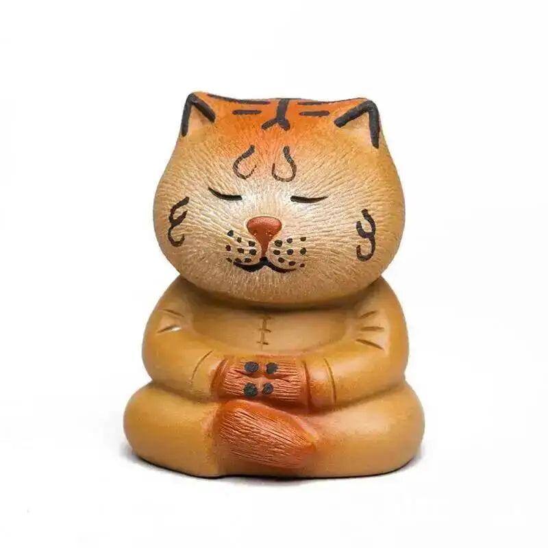 Zisha Tea Pet Tiger Meditating Tiger Handmade Cute Tiger Knocking Hair Ornament Cultivated Tea Play Decoration Tea Чаепитие Oasis Select Meditating Tiger