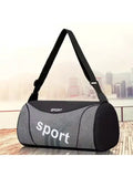 Women's & Men's Gym Bag Unisex Outdoor Crossbody Shoulder Backpack Personalized Duffel Overnight Travel Yoga Sports Bag Oasis Select GRAY