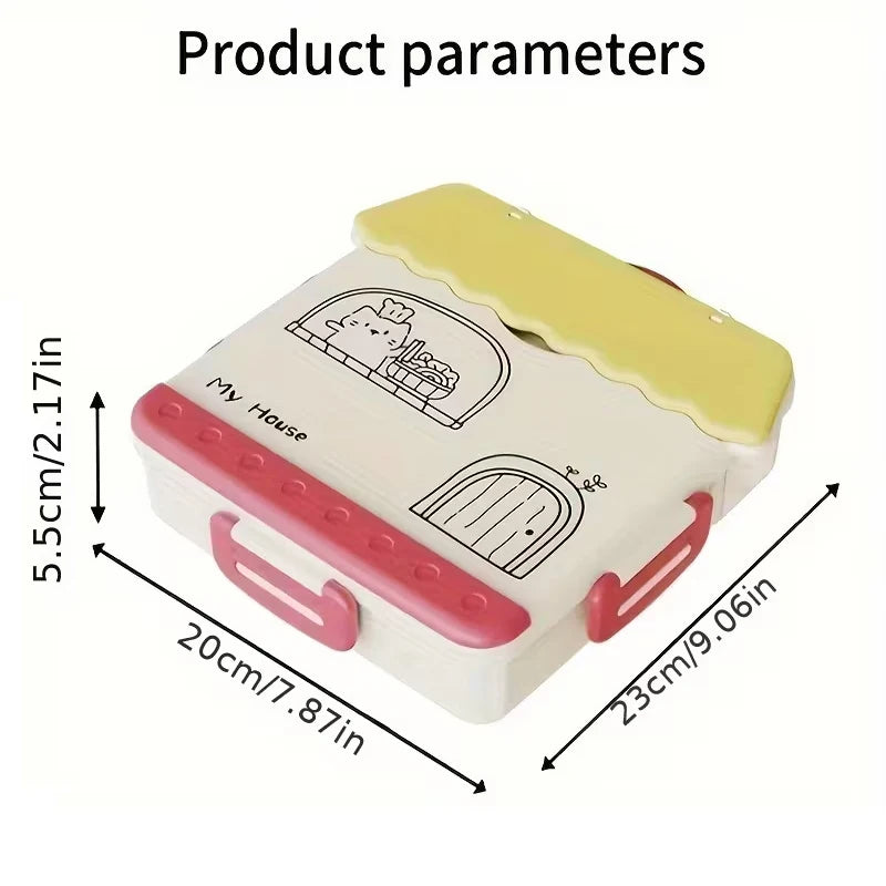 Adult Lunchbox with 4 Compartments, Microwave Safe, Leak-proof, Includes Cutlery (spoon, Fork), Portable Cutlery Oasis Select