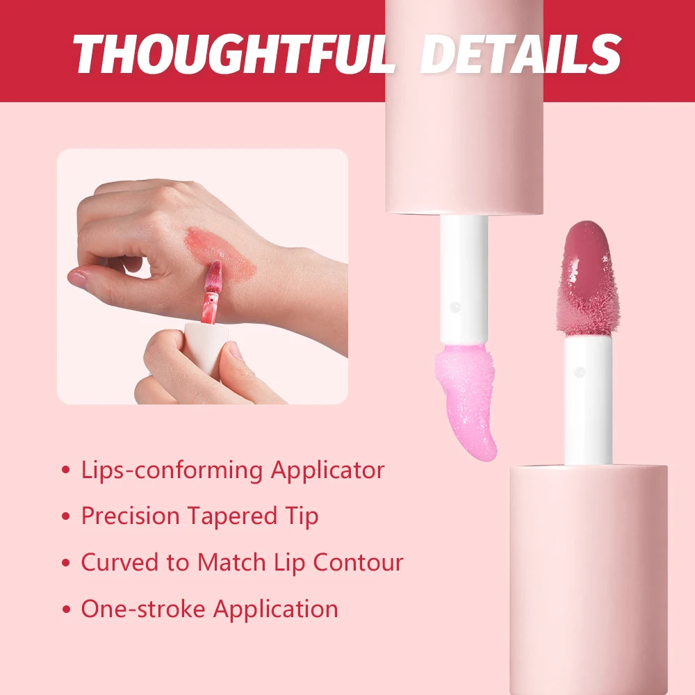 Moisturizing & Plumping Lip Gloss High Shine or Shimmer Finish Long Lasting Hydration Care Fresh Sensation Non-Sticky Lip Gloss Oasis Select