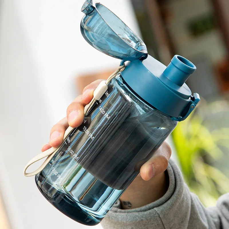 550ml Sports Water Bottle, Large-Capacity Transparent Scale Cup with Straight Drinking Bouncing Lid Outdoor Portable Kettle Oasis Select