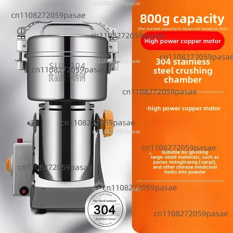Electric Herb & Grain Grinder – Ultra-Fine Stainless Steel Mill