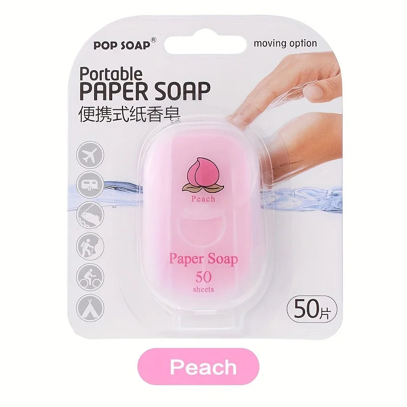 Ultimate Portable Paper Soap Sheets For Outdoor Travel， disposable hand washing travel soap Oasis Select Peach