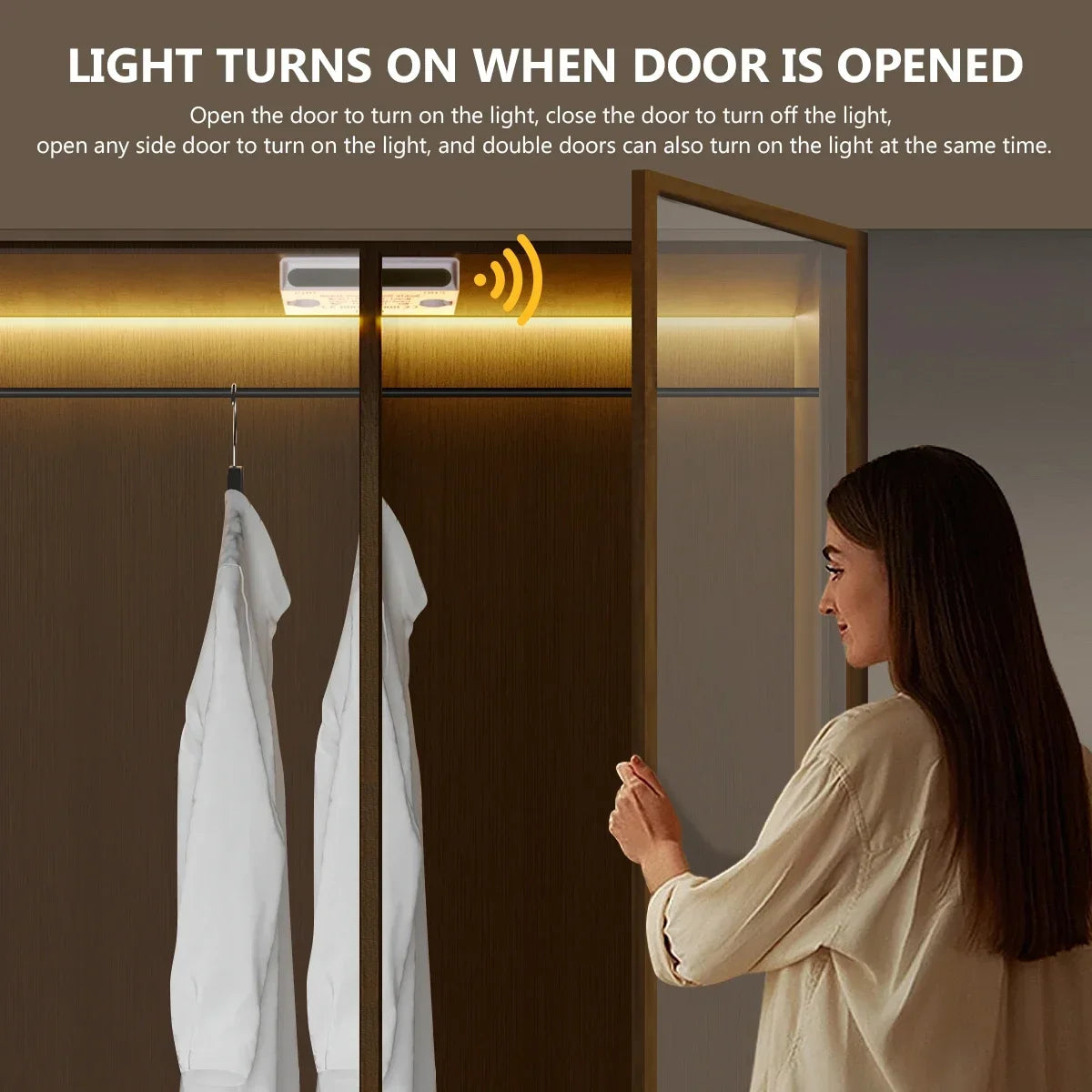 24V Neon LED Strip Smart Door Proximity Sensor Pure Silicone Gel Tube Novel Convenient and Practical Motion Sensing LED Lamp Oasis Select