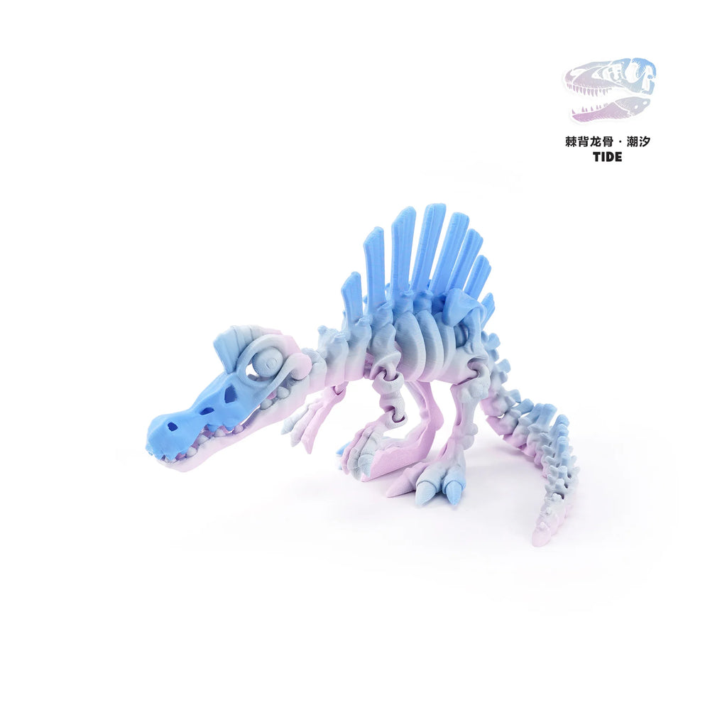 3D Printed Dinosaur Movable Echinosaurus Figurine Dragons Bone Model Desktop Craft Ornament Creative Novelty Gifts for Kids Oasis Select Color 3 13.5CM