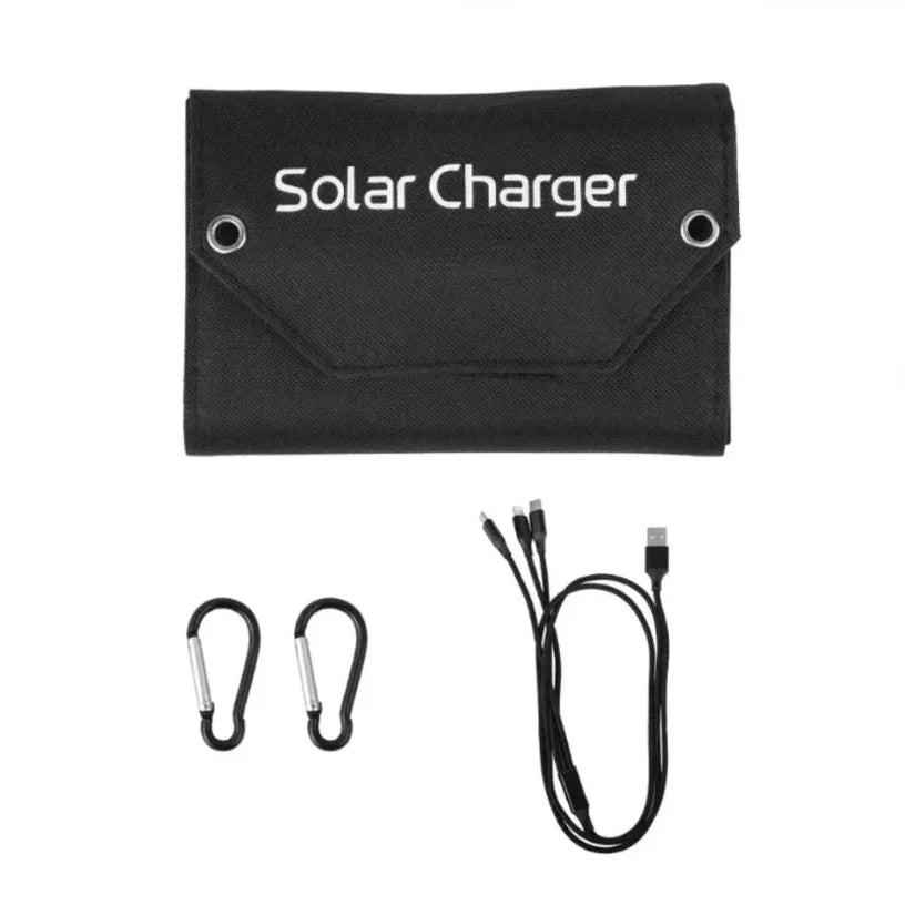 Powerful Foldable Solar Panel 5V USB Portable Folding Bag for Cell Phone Outdoor Waterproof Power Bank for Camping Hiking Oasis Select