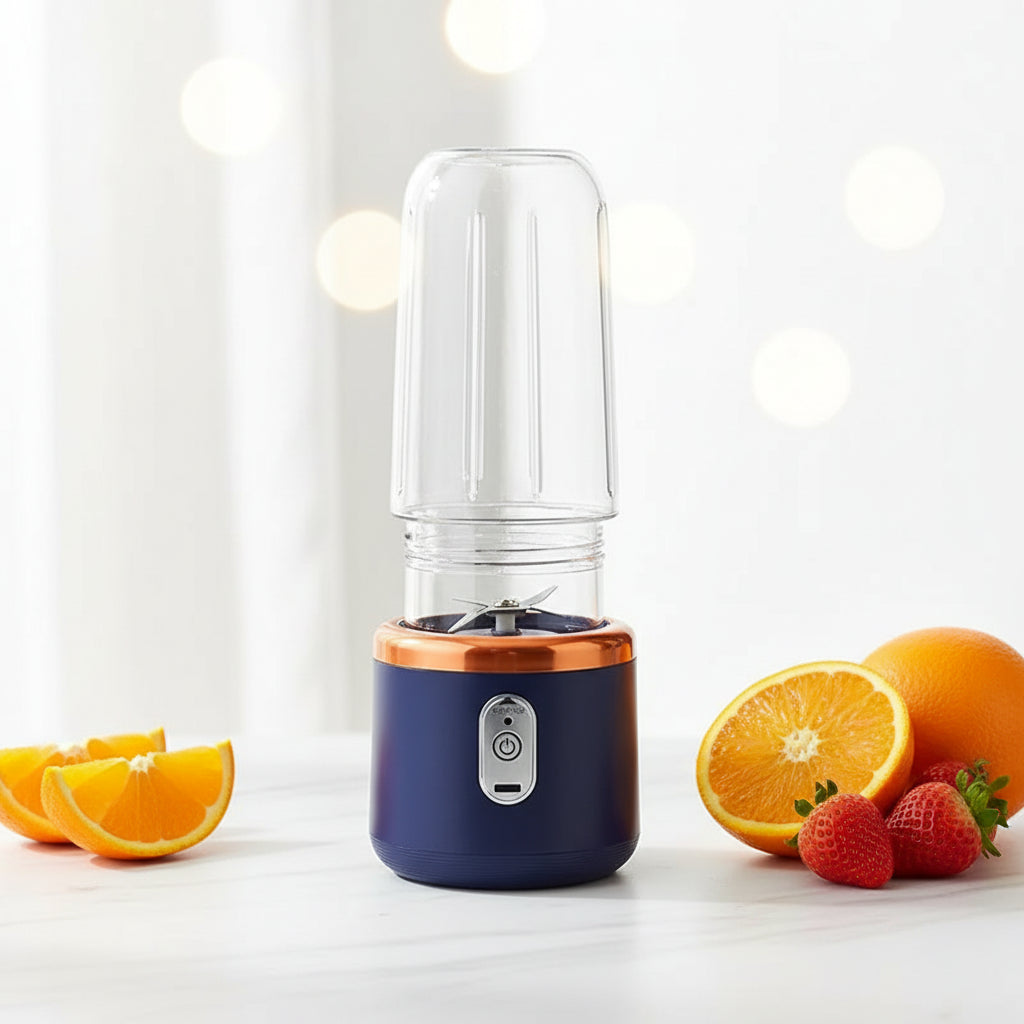 Portable Handheld USB Personal Mini Juicer Cup with Single Or Double Cups for Travel Blender for Water Bottles Oasis Select