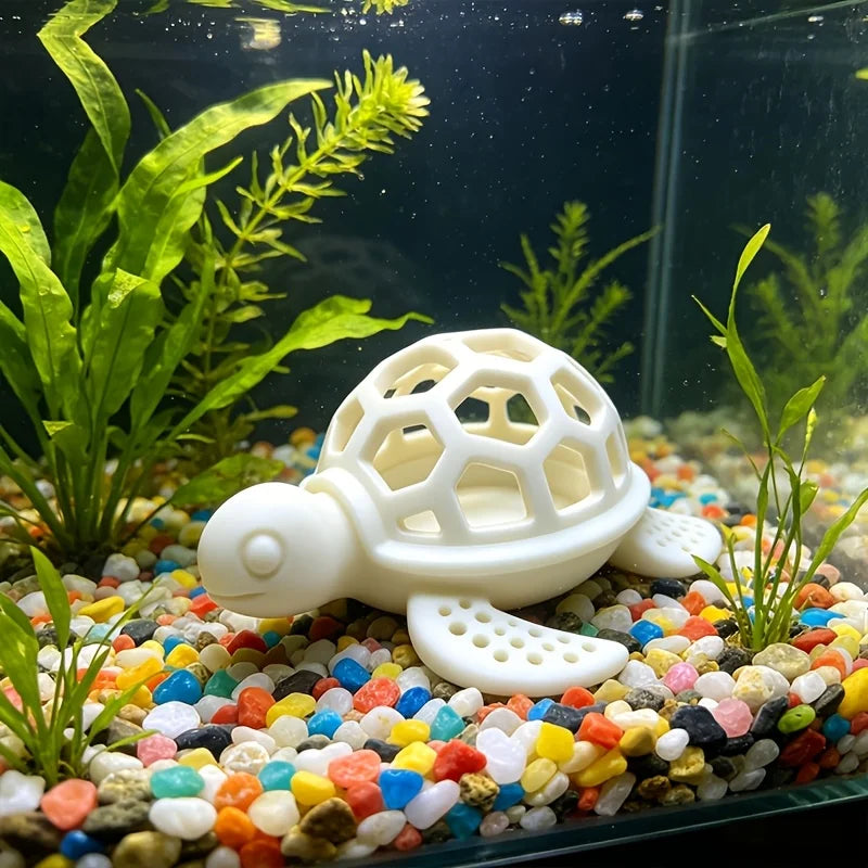 Turtle Shape Aquarium Hideout Cave Honeycomb Hollow Shelter Fish Shrimp Breeding House Fish Tank Landscape Decoration Ornament Oasis Select