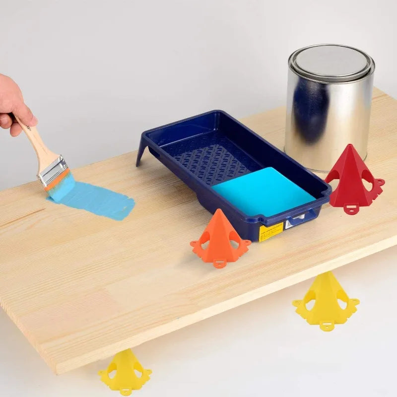 10 PCS Mini Cone-shaped Paint Rack Pyramid Rack Set Used for Canvas and Door Riser Support for Cleaning Paint Operations Oasis Select