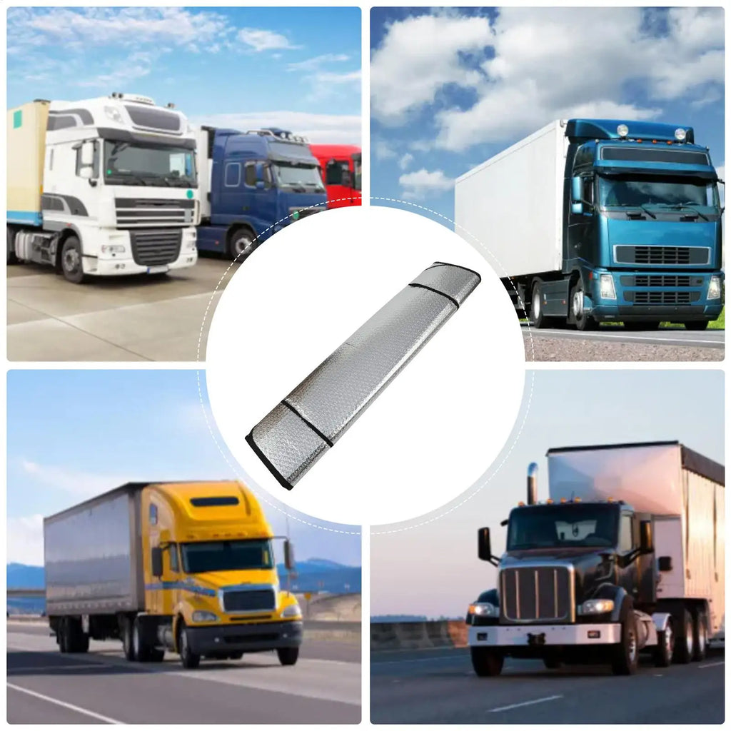 Truck Front Window Sunshade Car Window Sunshades Anti-UV Thickened Sun Shade Cover Foldable Windshield Block Cover 220cmx80cm Oasis Select