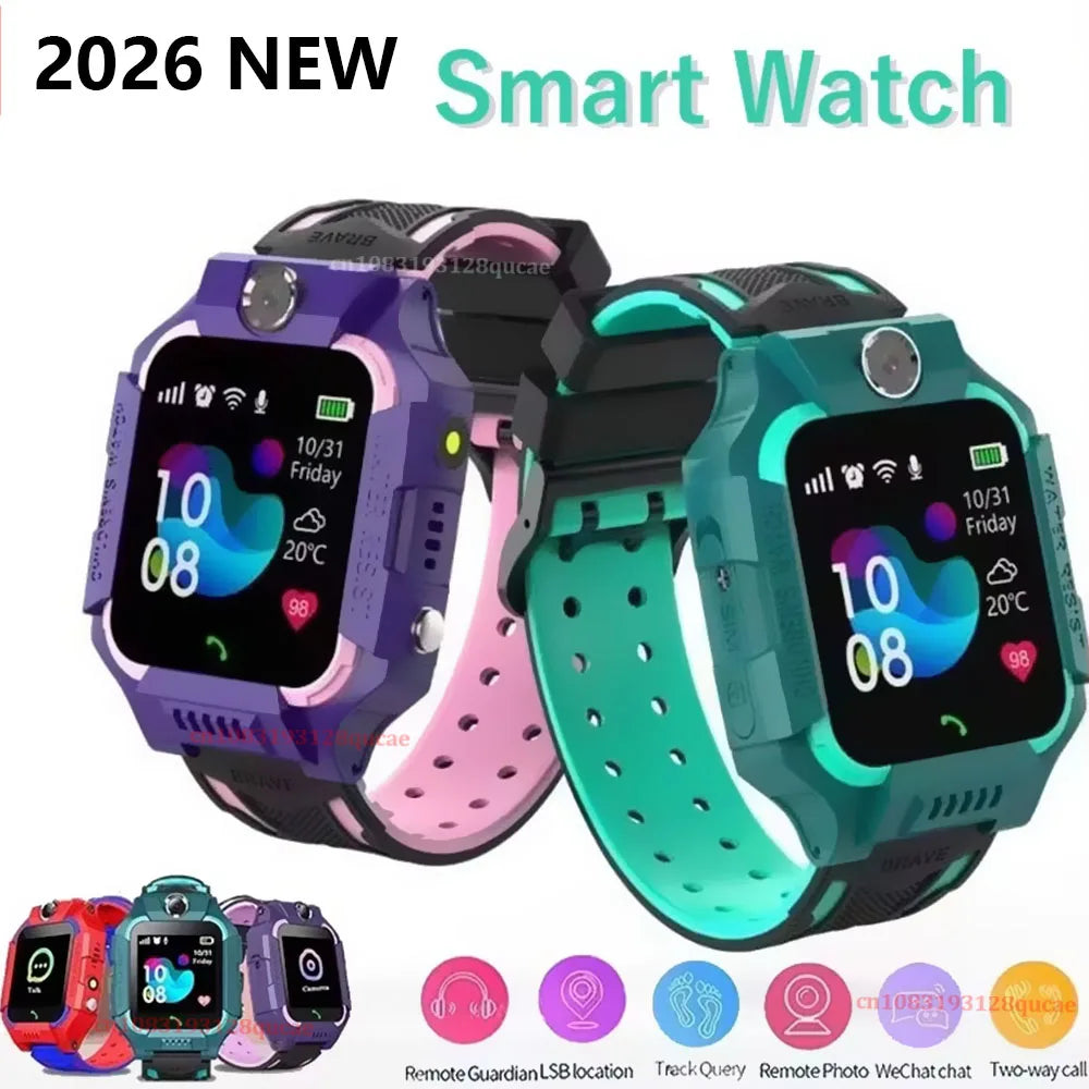 Kids Smart Watch 2G SIM GPS Tracker SOS Call IP68 Waterproof