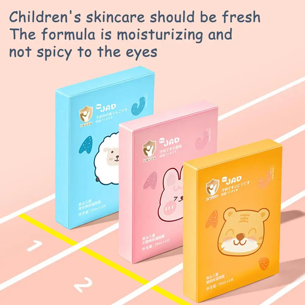 Cute Animal Cartoon Sheet Masks Childrens Spa Facial Masks Nourish For All Skin Types Gentle Moisturizing Brighten Mask Skincare Oasis Select