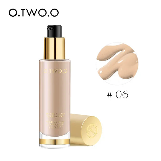 O.TWO.O 8-Shade Liquid Foundation – Waterproof Full Coverage