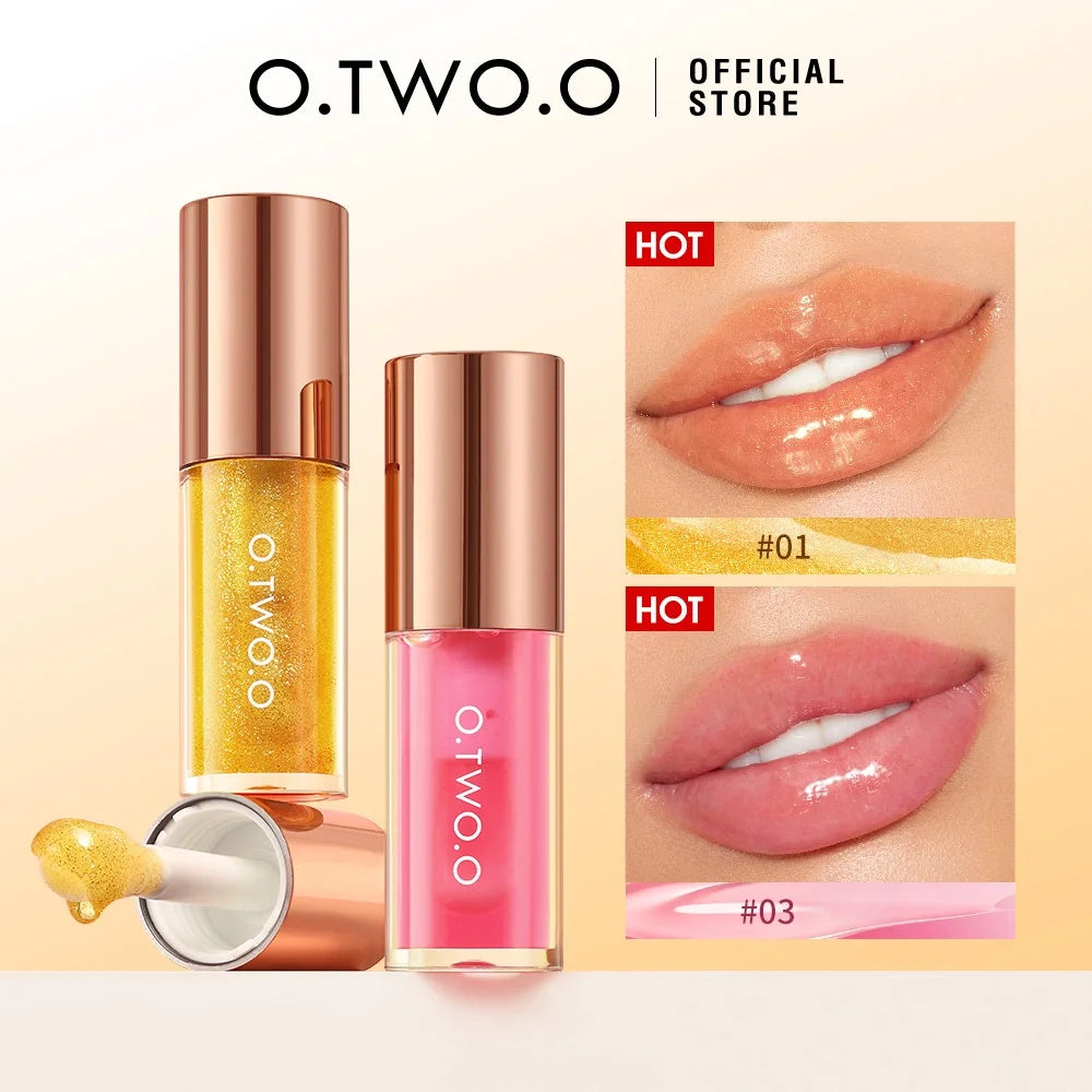 O.TWO.O Lip Oil Gloss Plumper – Non-Sticky Moisturizing Shine