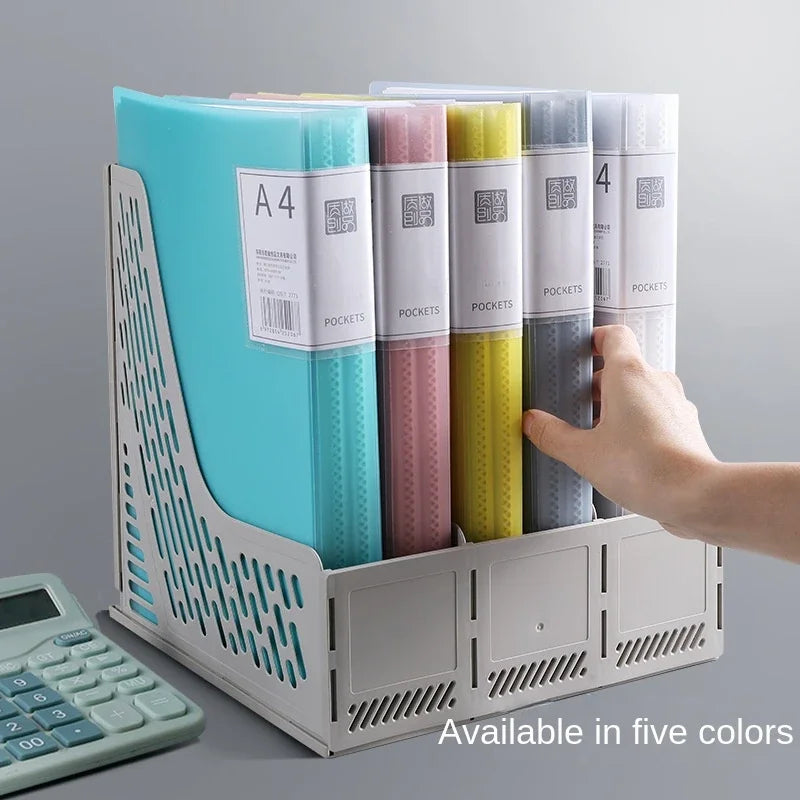 A4 Color Transparent Folder Document Large Capacity Dustproof Waterproof File Organizer Score Test PaperHolder Student File File Oasis Select