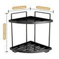 Light luxury desktop dresser rack, bathroom triangular shelf, double-layer hand wash countertop, cosmetic storage rack Oasis Select black