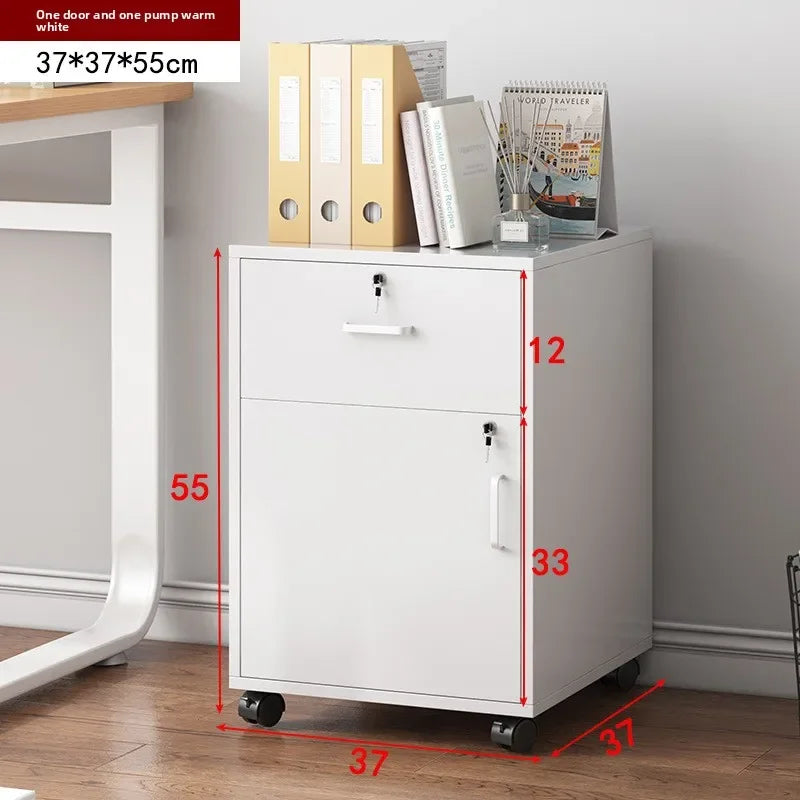Multi-functional File cabinet with lock Office wooden mobile storage cabinet Drawer cabinet with wheel Oasis Select 37cmI