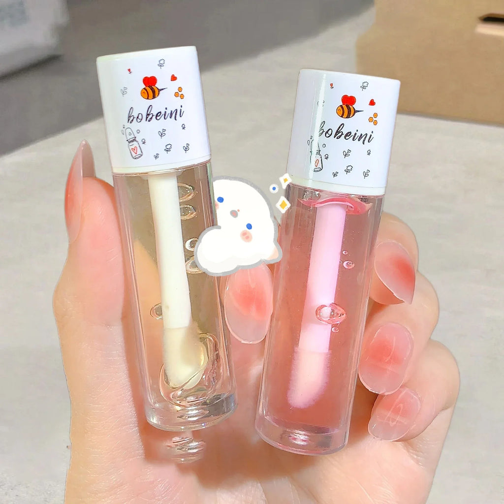Peach Honey Lip Oil Plump Moisturizing Non-sticky-hydrating Gloss Long-lasting clear liquid lip Balm Oasis Select