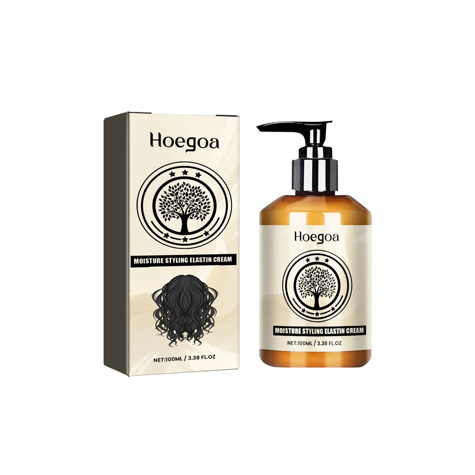 Hair Volumizing Cream Lasting Curl Defining Hair Frizz Control Prevent Dryness Moisturizing Morocco Curly Hair Styling Elastin Oasis Select